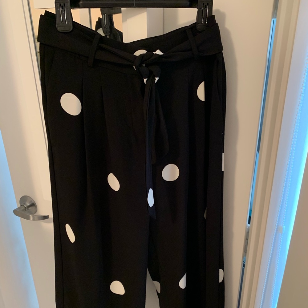 Ann Taylor Tie wide leg pants - Picture 2 of 4